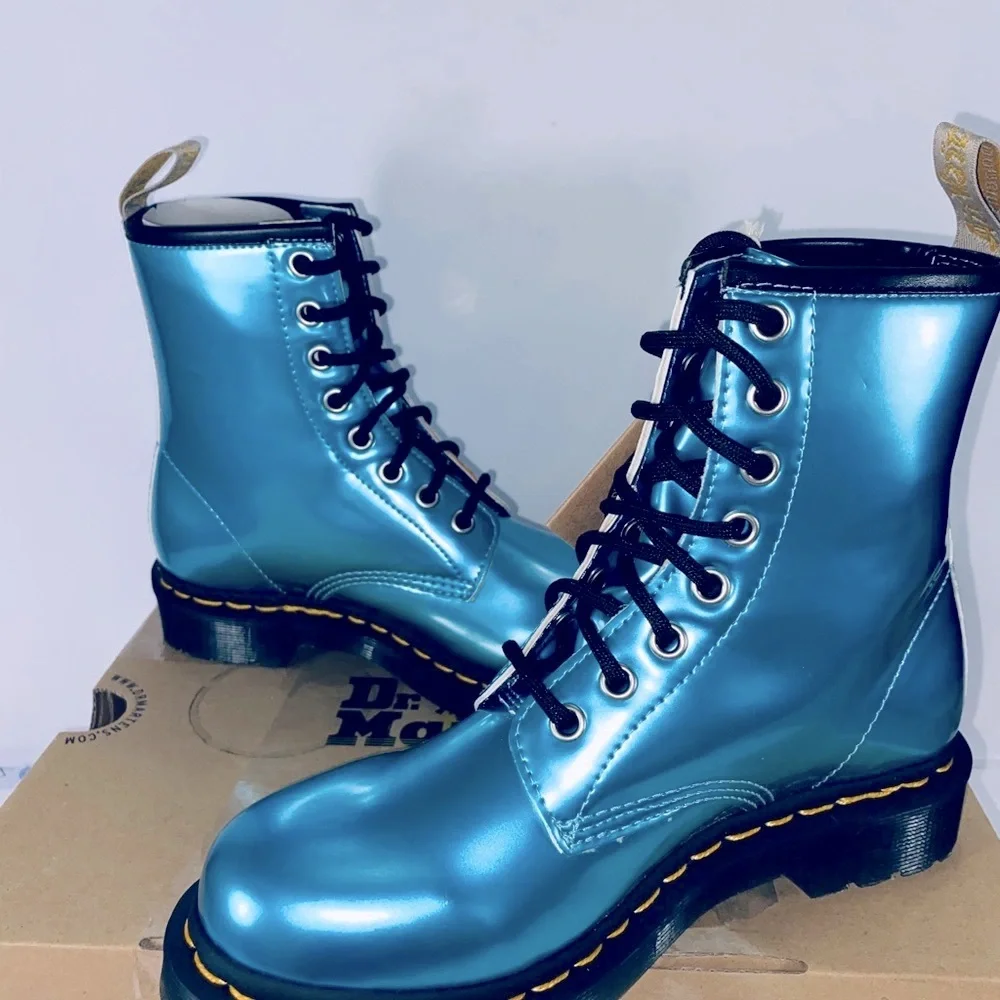 Dr. Martens Vegan 1460 Goldmix Blue - Picture 8 of 10